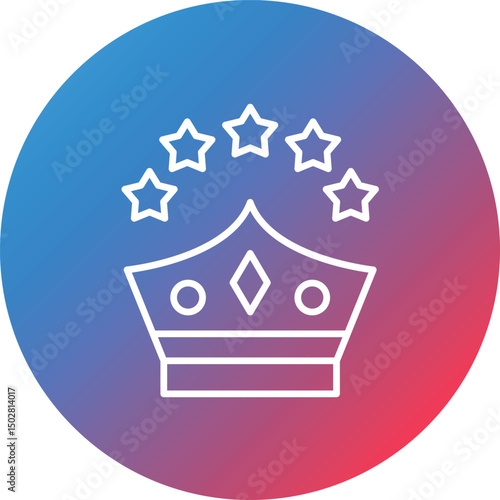 All Inclusive Line Gradient Circle Background Icon