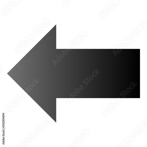 simple vector gradient left direction icon
