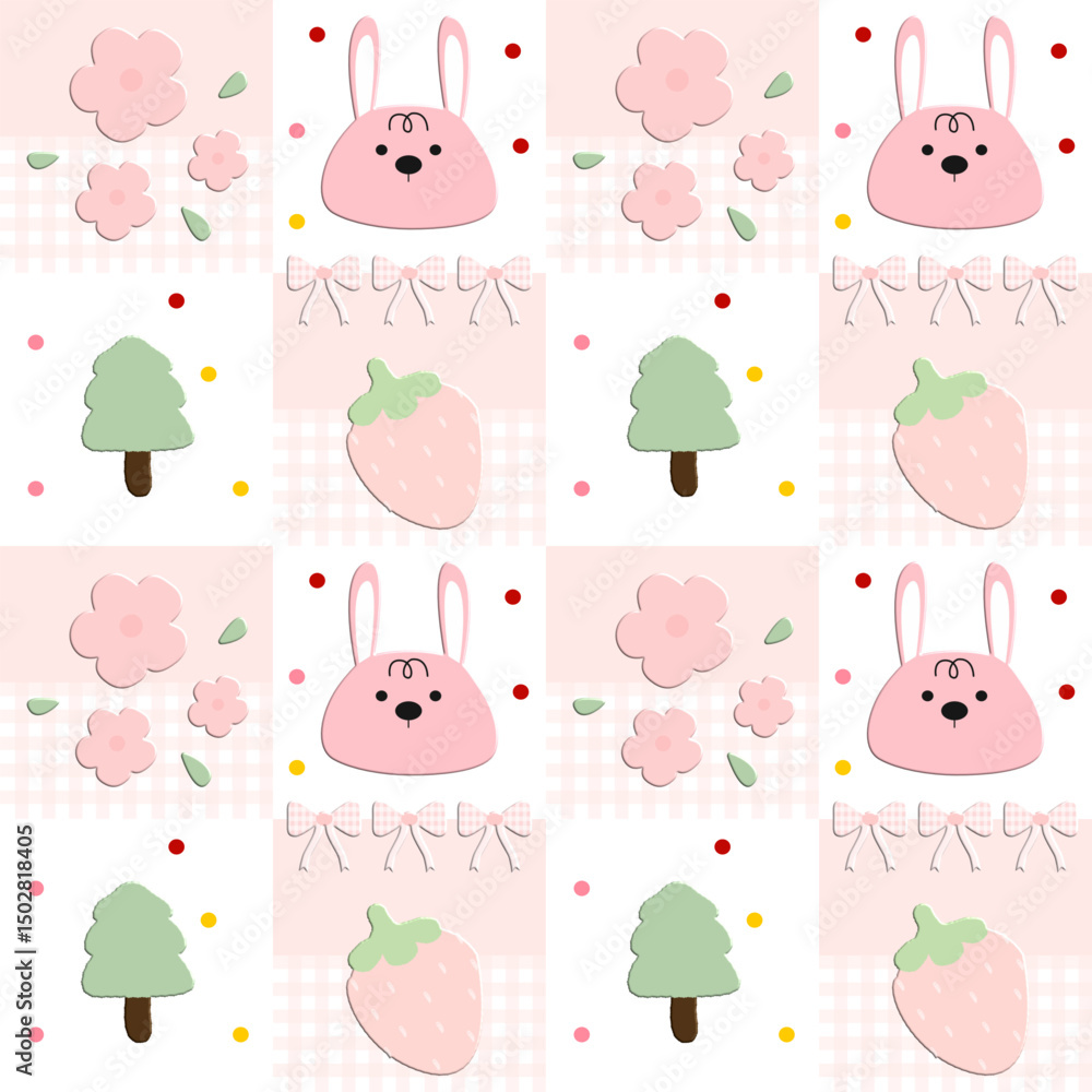 Seamless pattern with bunny Seamless pattern with bunny
