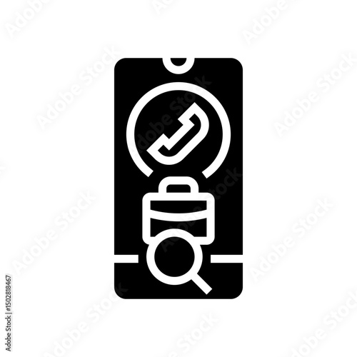referral based headhunting head hunting glyph icon vector illustration