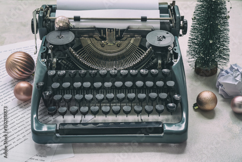 Vintage typewriter with min...