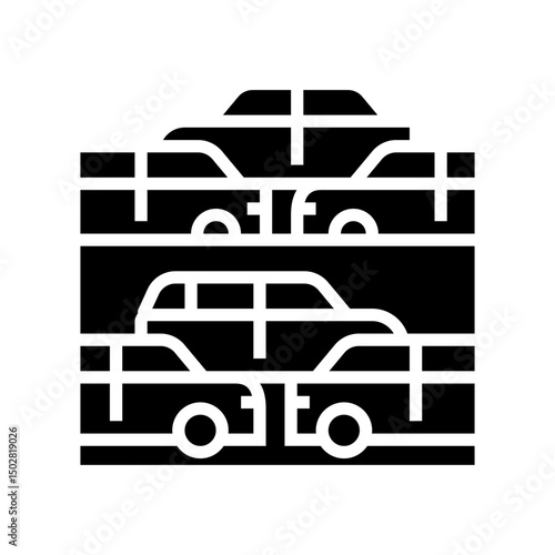 traffic flow highway road glyph icon vector illustration
