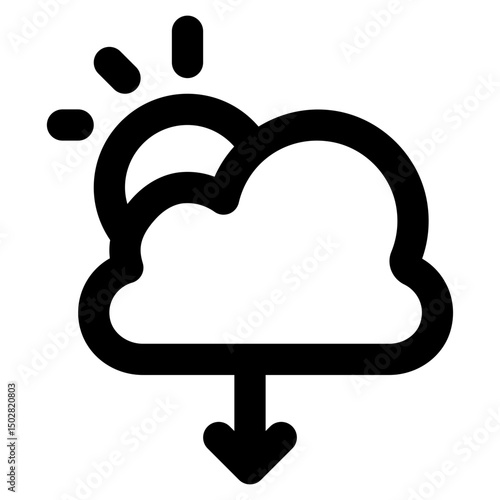 Sunlight icon with line and simple style