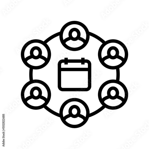 exclusive industry networking event line icon vector illustration