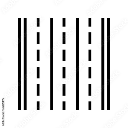 road markings highway line icon vector illustration