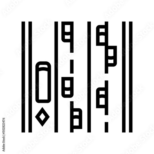 hov lane highway road line icon vector illustration
