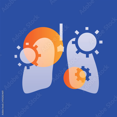 bronchitis glassmorphism illustration