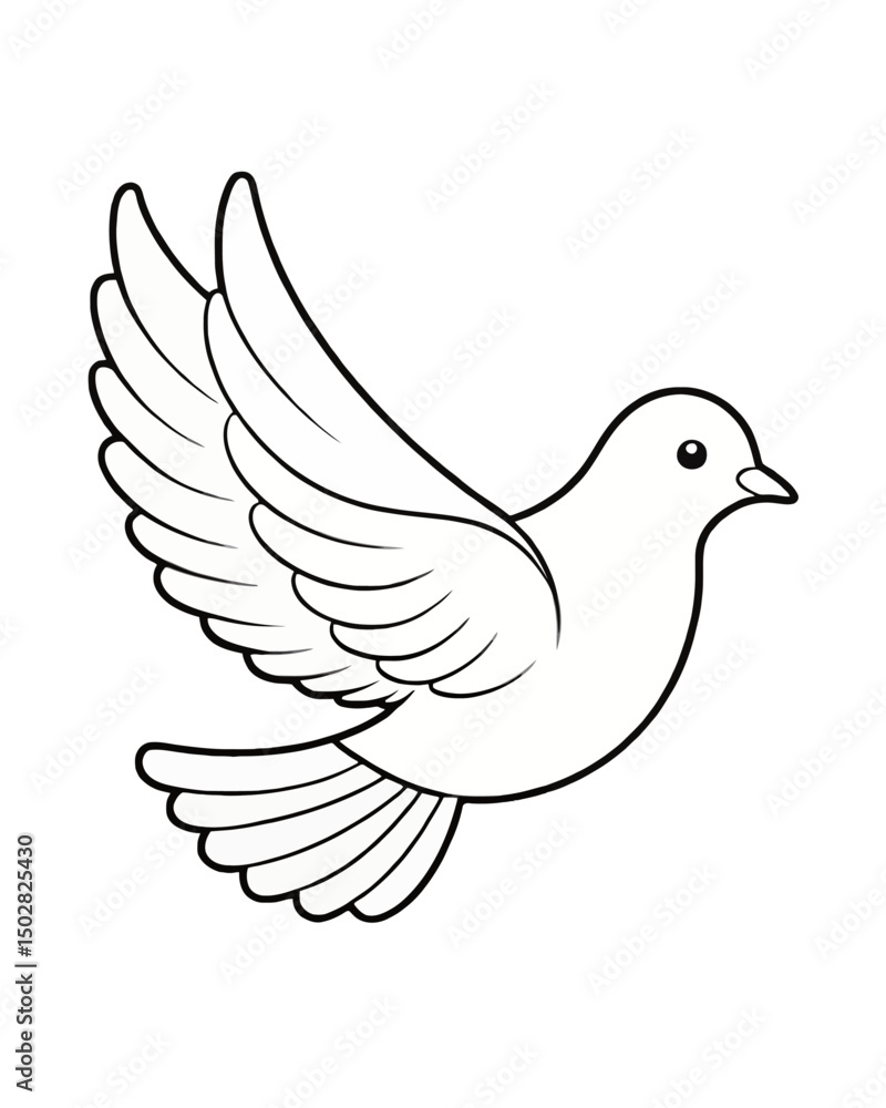 Fototapeta premium Dove coloring pages for kids