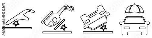 Diverse set of road accident elements