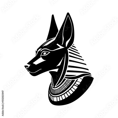 Anubis Silhouette Egyptian God Profile