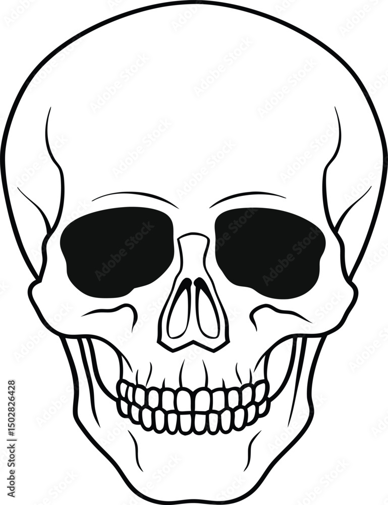 Obraz premium Skull line art vector design