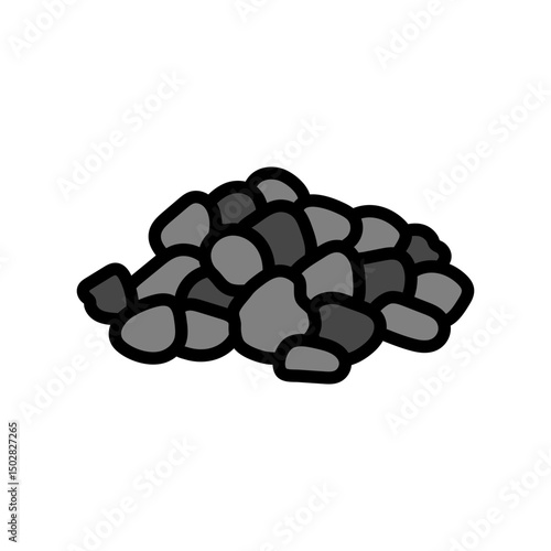 clinker cement production color icon vector illustration