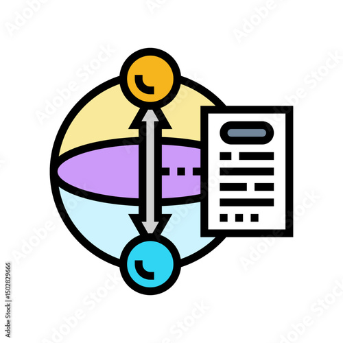 qubit measurement quantum computer color icon vector illustration