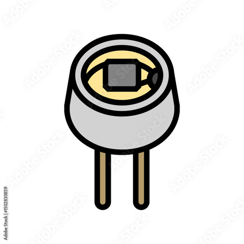 light intensity sensor module color icon vector illustration