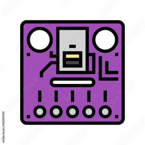 gesture recognition sensor color icon vector illustration