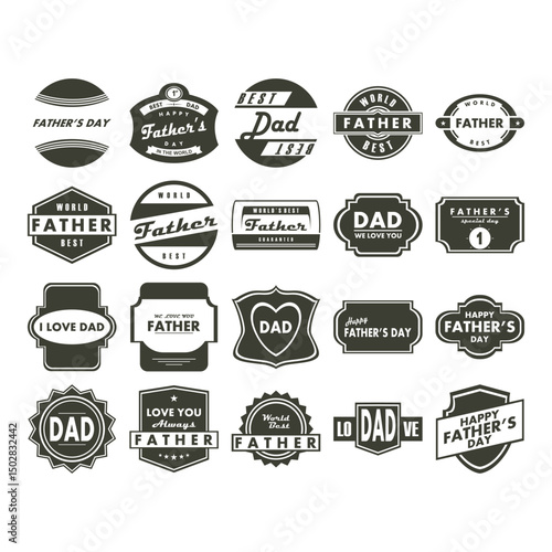 fathers day clip art set