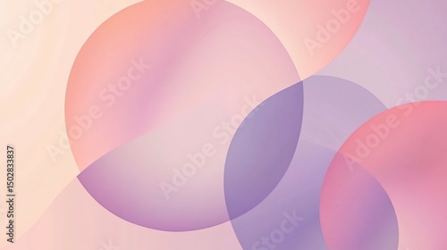 Abstract background with overlapping gradient circles in shades of pink and purple