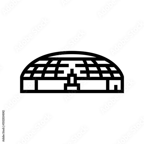 raw materials storage cement production line icon vector illustration