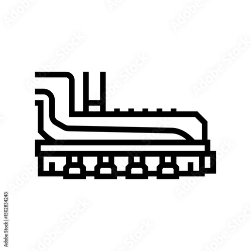 clinker cooler cement production line icon vector illustration