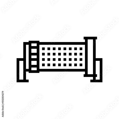 grinding mill cement production line icon vector illustration