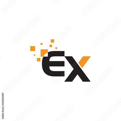 ex logo design minimal style, ex vector logo, ex initials, ex monogram logo