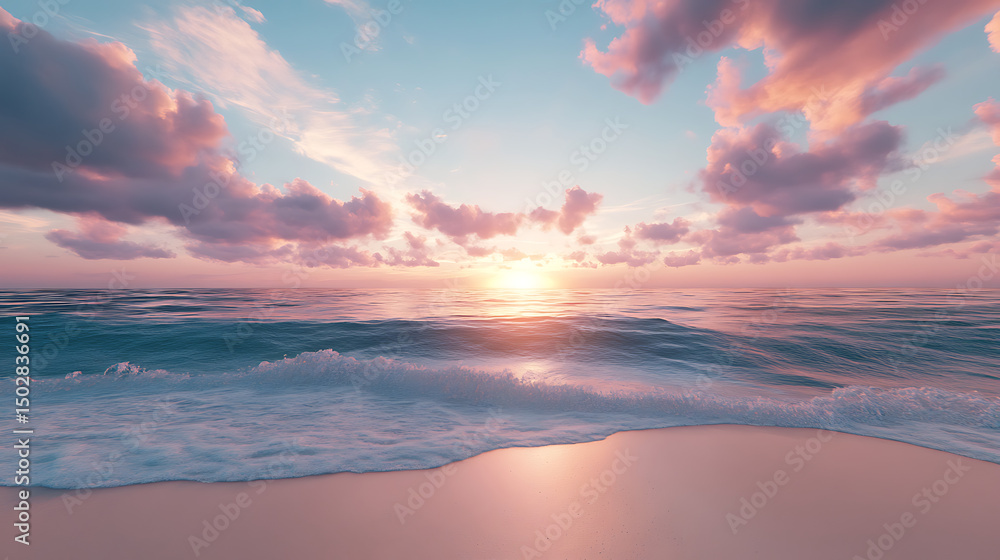 Beautiful sky over tranquil ocean during golden sunset high resolution picture Beautiful sky over tranquil ocean during golden sunset high resolution picture