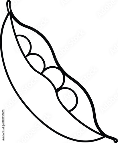 vector illustration of a  peas in pod