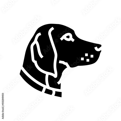 collar dog competition show glyph icon vector illustration