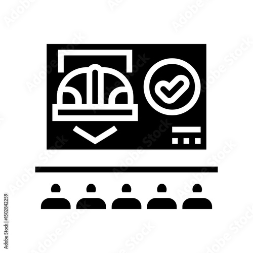 occupational safety employee health glyph icon vector illustration
