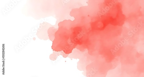 Abstract watercolor background with red and hues