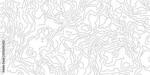 wave lines Topographic map.Seamless vector topographic map background.Geographic mountain relief. Abstract lines background.Modern design with White background with topographic wavy pattern design.