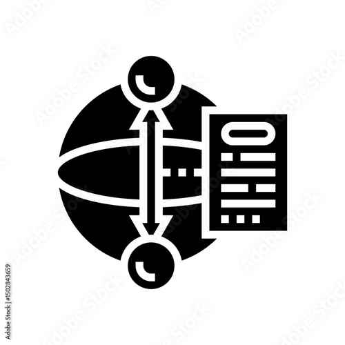 qubit measurement quantum computer glyph icon vector illustration
