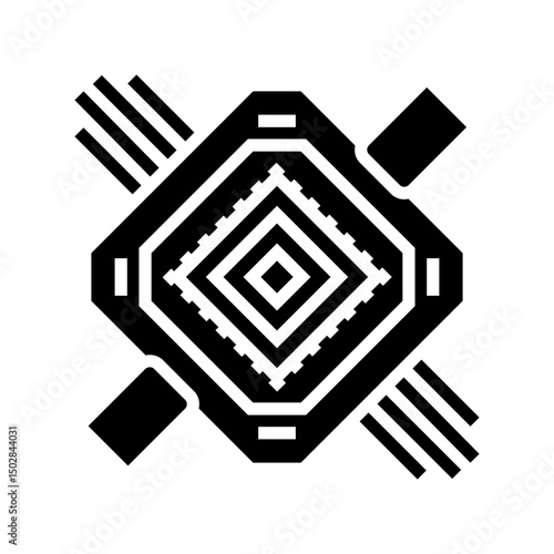 annealing hardware quantum computer glyph icon vector illustration