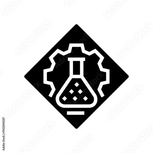 experiment progress research development glyph icon vector illustration