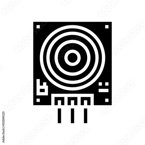 touch sensor module glyph icon vector illustration