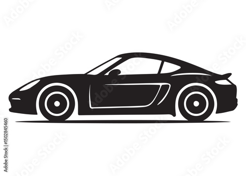 sport car logo design vector silhouette, car automobile vehicle logo icon silhouette, vector illustration silhouette super sports car, sports car silhouette vector illustration on a white background