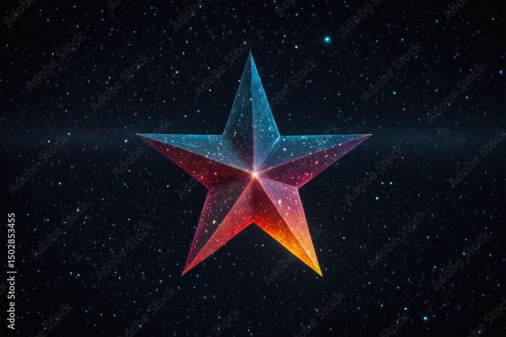 A bright star shines in the dark night sky A bright star shines in the dark night sky