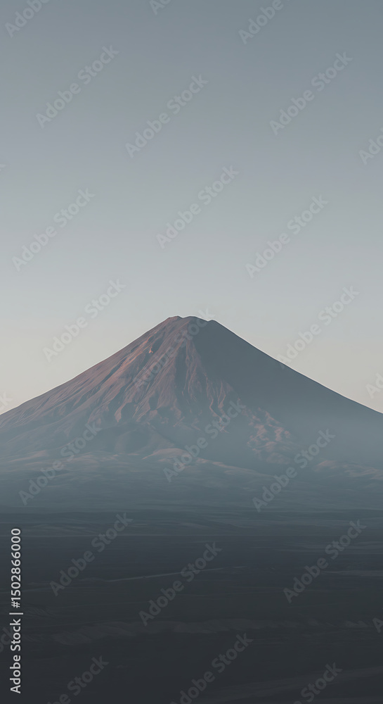 Majestic Volcanic Mountain Landscape at Dawn Dramatic Peaks and Desert Plains Majestic Volcanic Mountain Landscape at Dawn Dramatic Peaks and Desert Plains