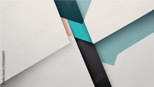 blue abstract wave background with curved lines and geometric shapes