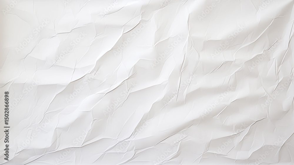 Fototapeta premium White paper background, blank, wrinkled
