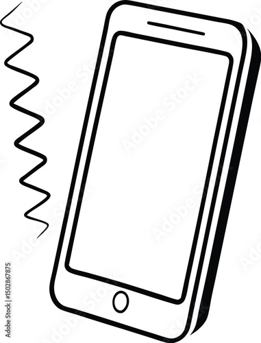 Blank screen smartphone isolated on white background