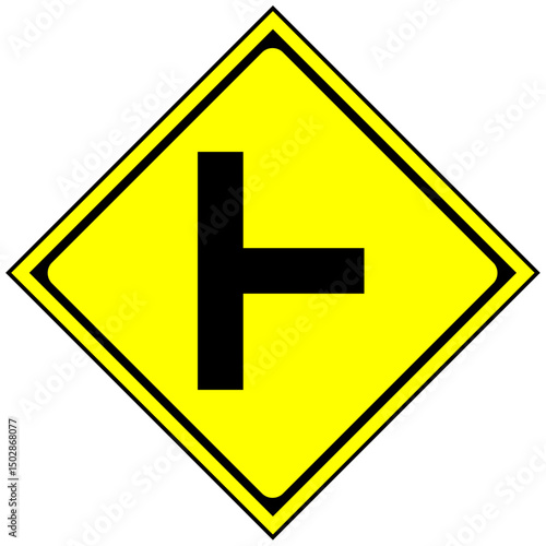 right 3 intersection road ahead sign