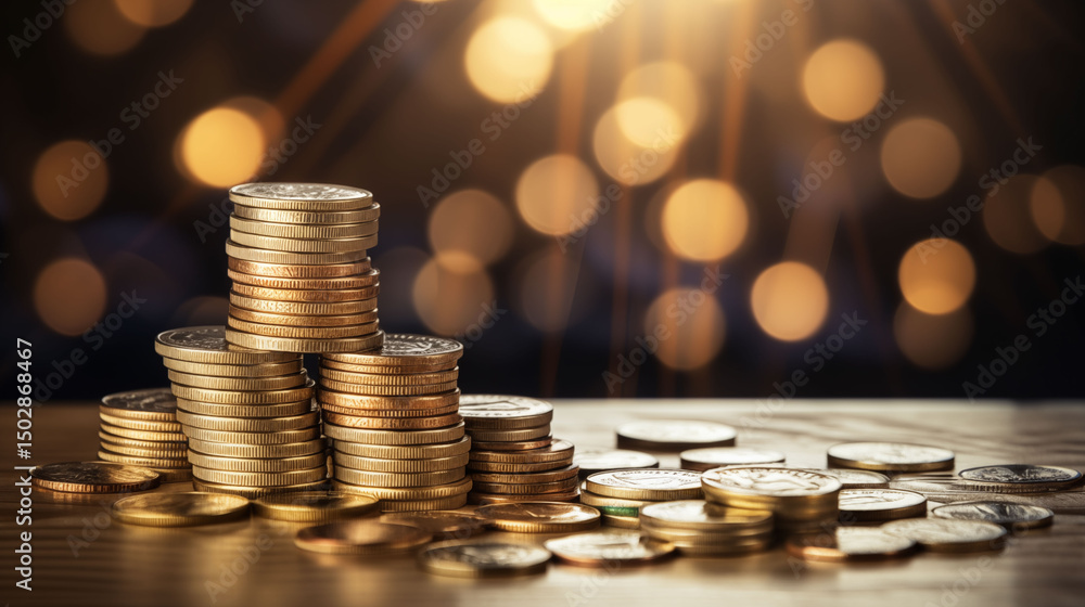 Stack of coins, Money management, Wealth, Management, Strategy Stack of coins, Money management, Wealth, Management, Strategy