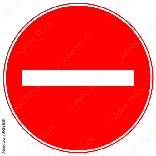 Free Download No Entry in Red Circular Warning Icons, motor vehicles prohibited to enter - GFXLoad