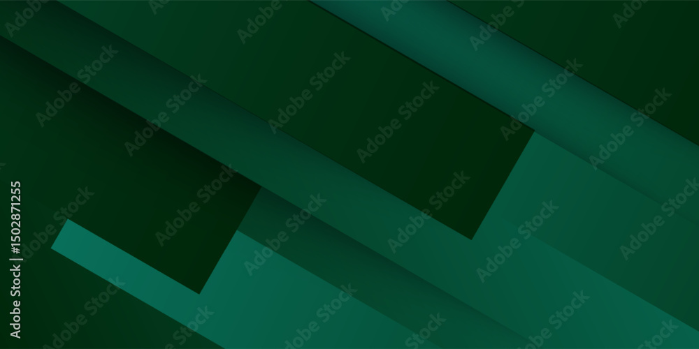 Fototapeta premium Geometric green abstract background. Dynamic shape composition. Cool background design for poster. modern illustration