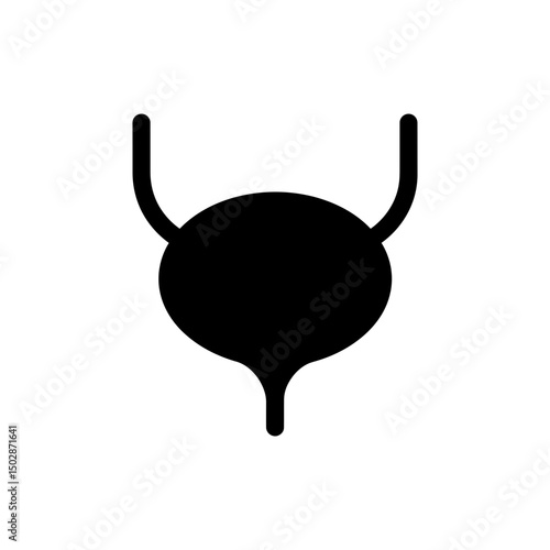 Bladder Balloon Shape with Ureters Medical Diagram Image