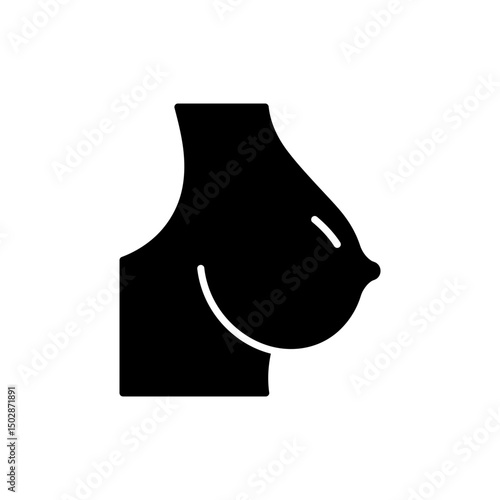 Lactation Breast with Milk Ducts Anatomy and Nursing Concept
