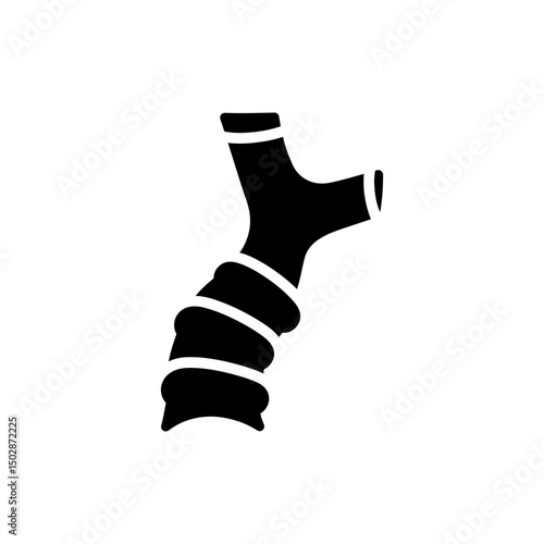 Anatomy of trachea windpipe with visible cartilage rings
