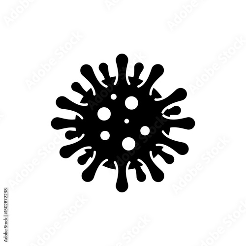 Virus Spiked Ball Shape Pathogen Infectious Disease Icon