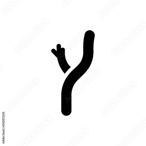 Vein Thinner Curved Vessel Human Circulatory Anatomy Icon